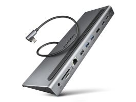 AXAGON HMC-4KX3,  TRIPLE 4K DISPL (Többportos USB-C/. DisplayPort/2x  HDMI 4K/60Hz.)